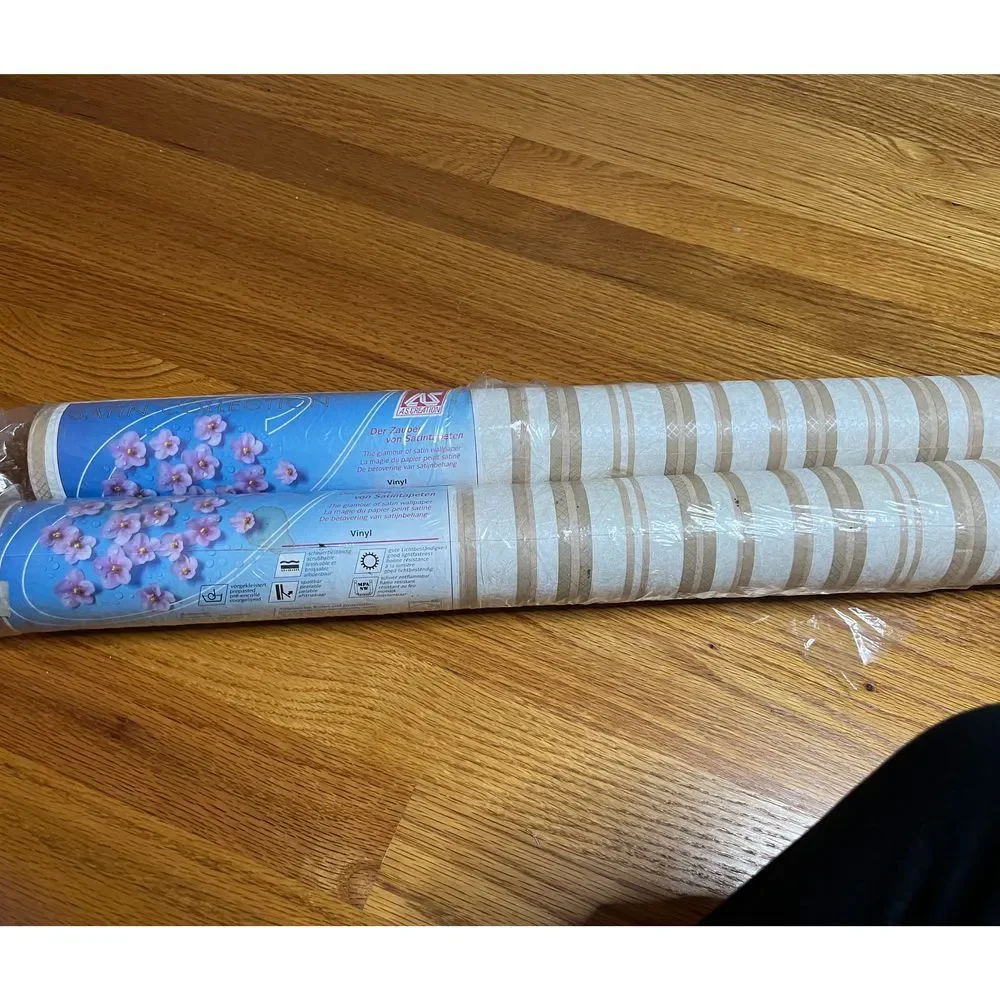 2‎ rolls of A.S. Creation Der Zauber Vinyl Striped Wallpaper Germany